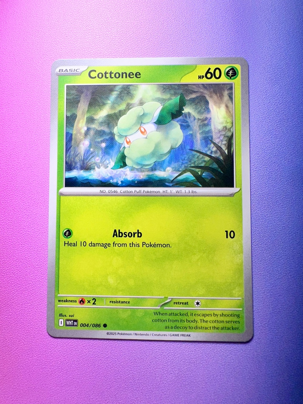cottonee - 004/086 (common) — pokemon: white flare